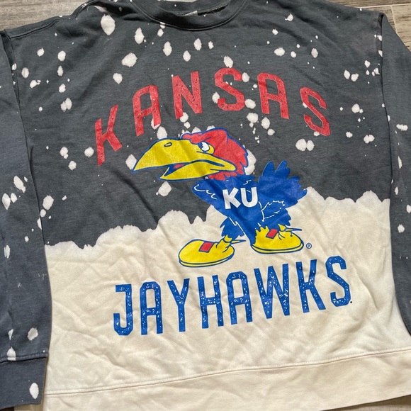 Gameday Couture Kansas Jayhawks Sweatshirt Vintage Wash NWOT M - Picture 3 of 5